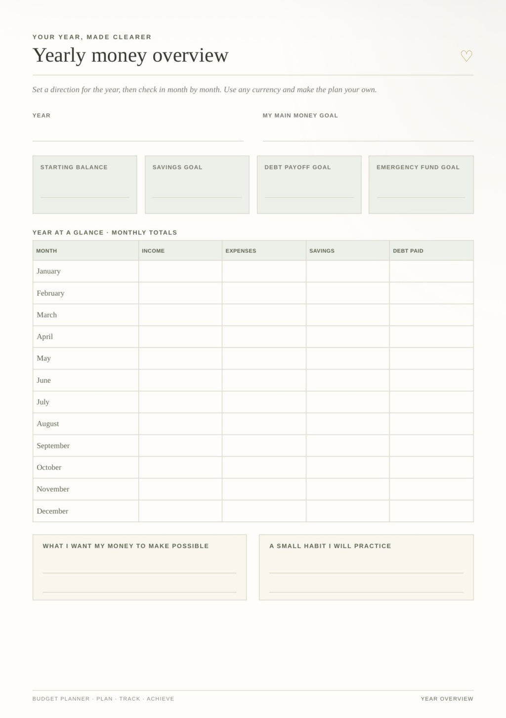 365-Day Budget Planner | Printable PDF