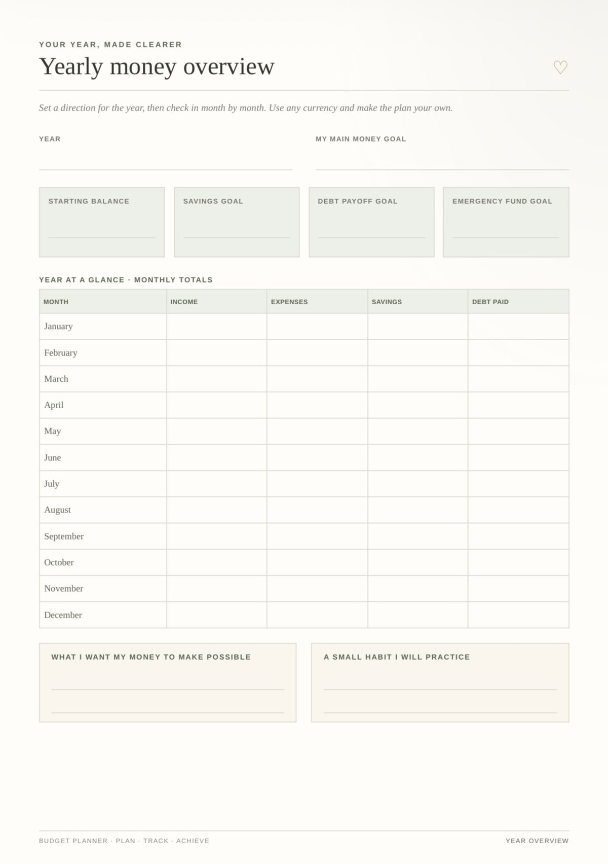 365-Day Budget Planner | Printable PDF