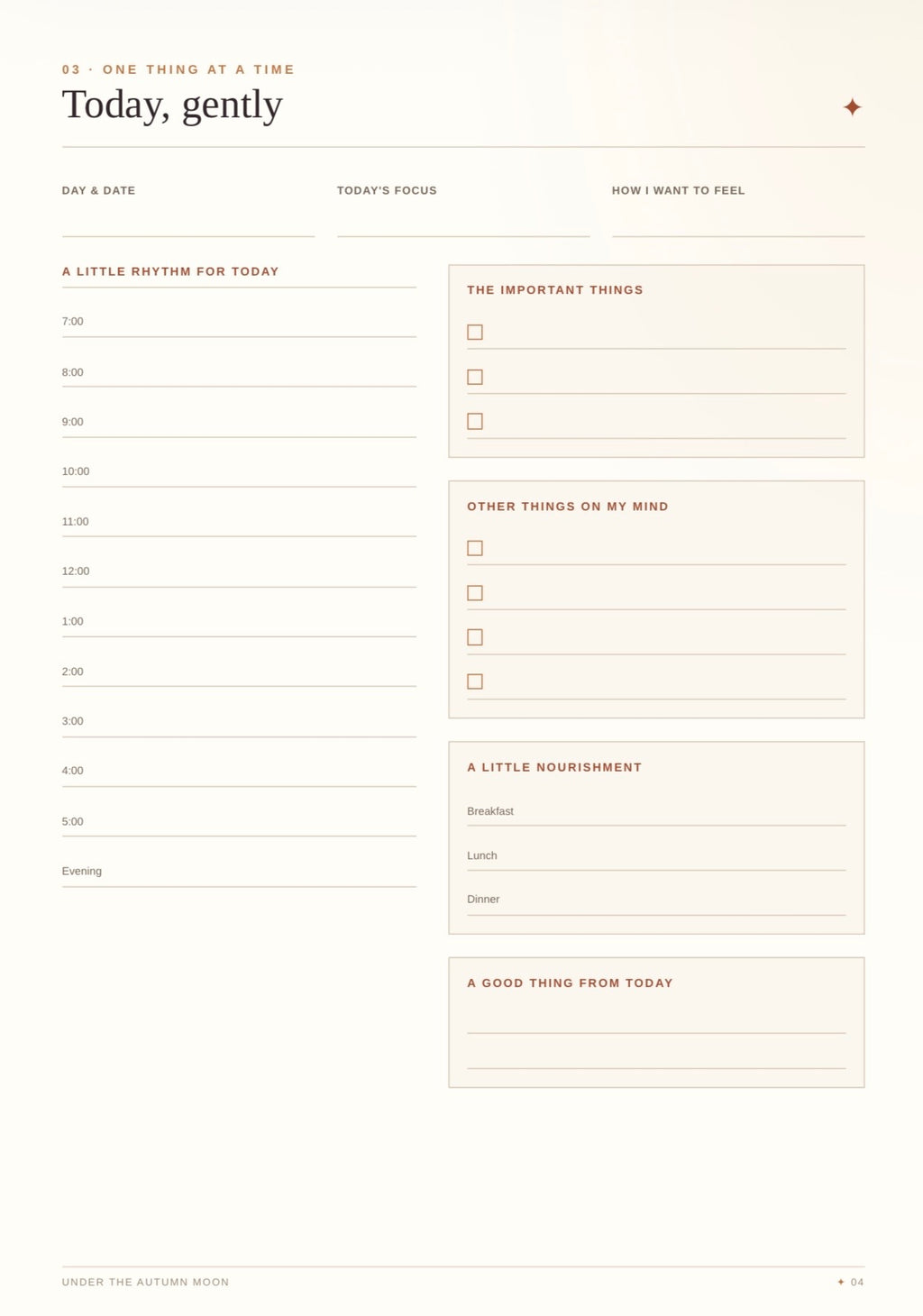 Autumn Printable Planner | Undated A4 PDF