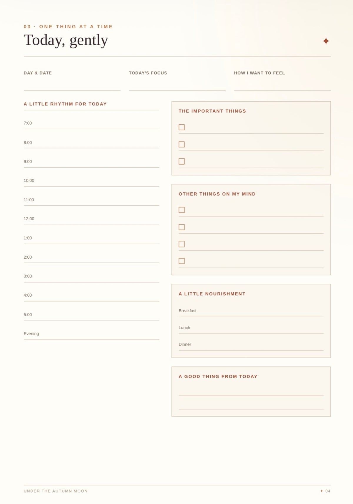 Autumn Printable Planner | Undated A4 PDF