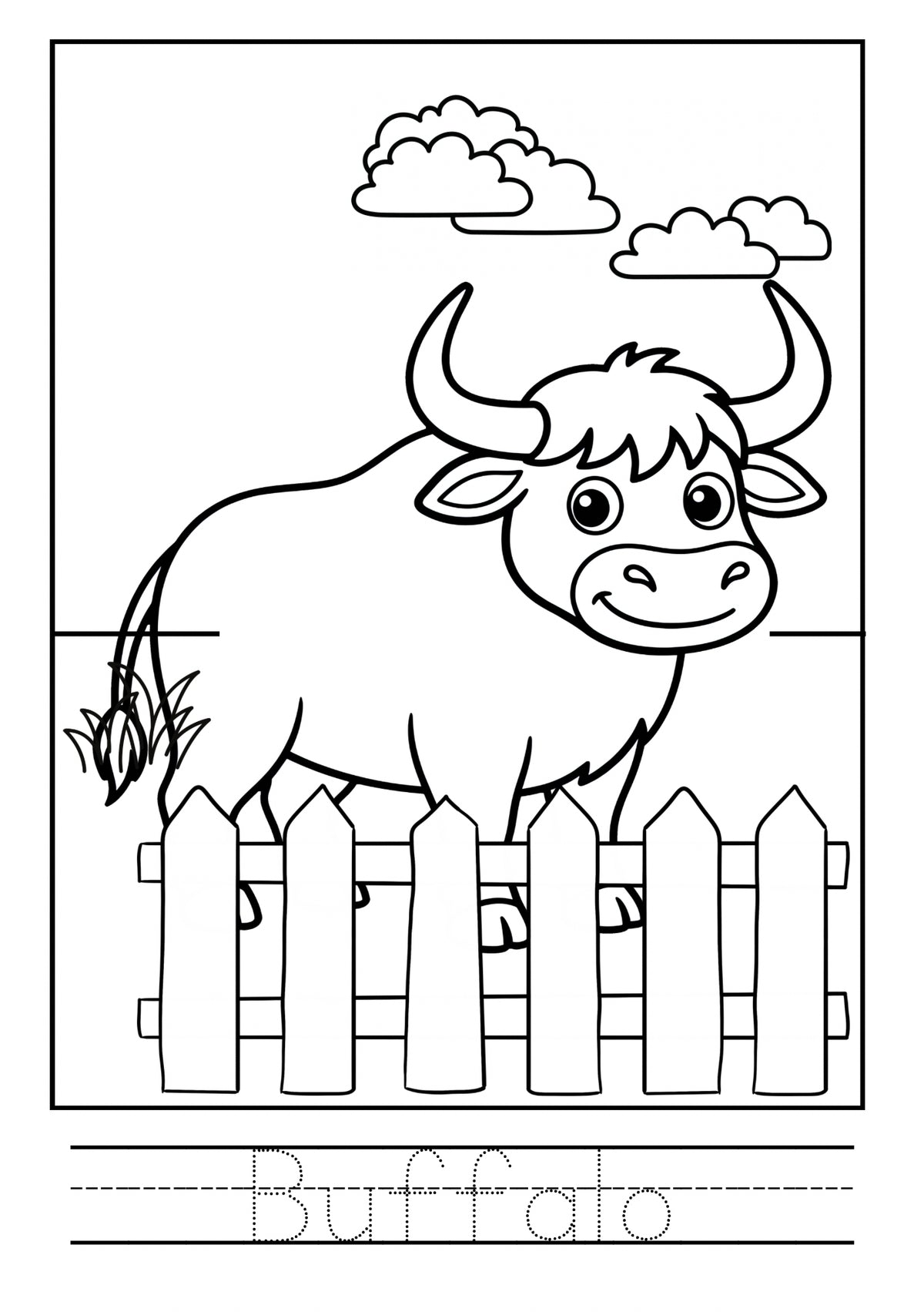 Wild Animals Colouring Book for Kids | Printable PDF
