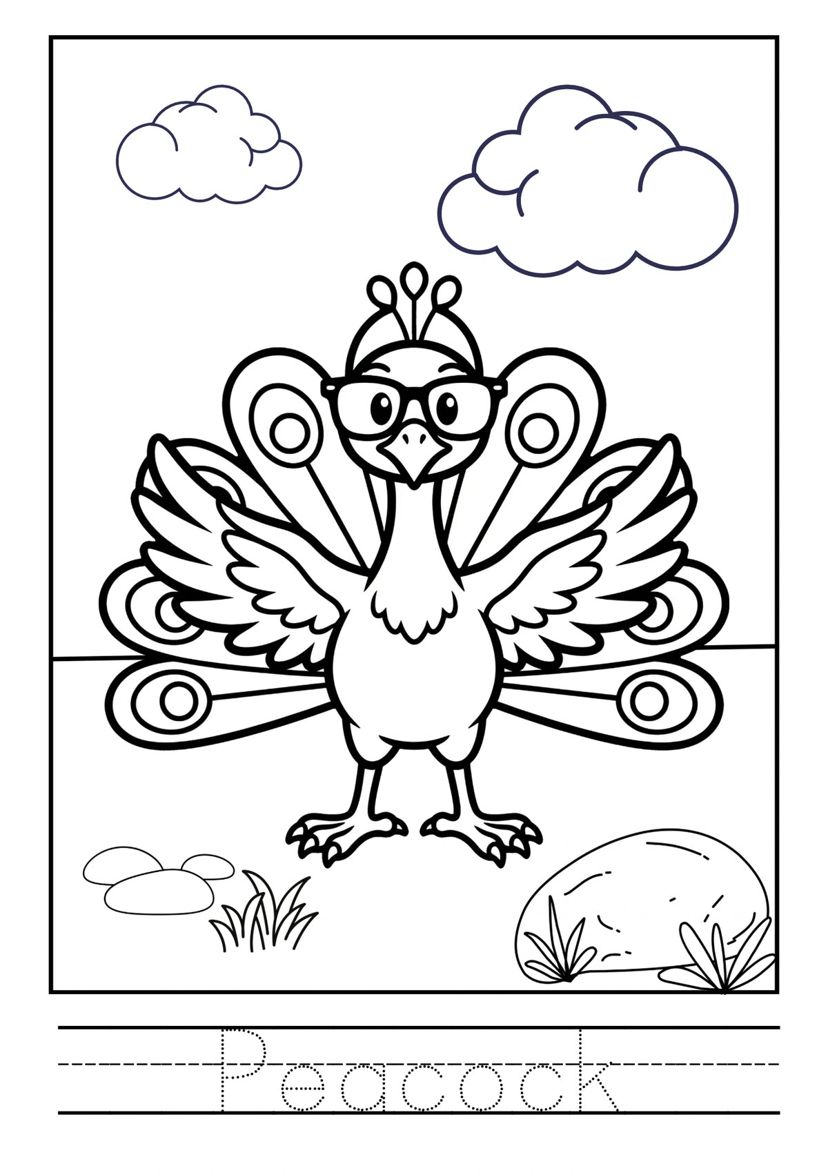 Wild Animals Colouring Book for Kids | Printable PDF