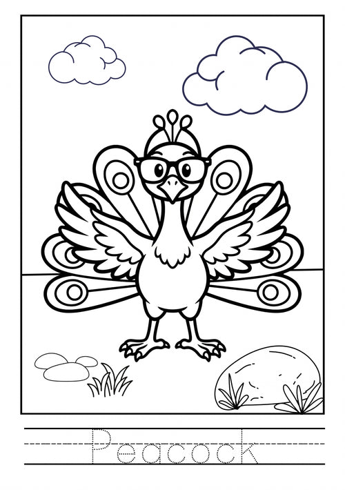 Wild Animals Colouring Book for Kids | Printable PDF